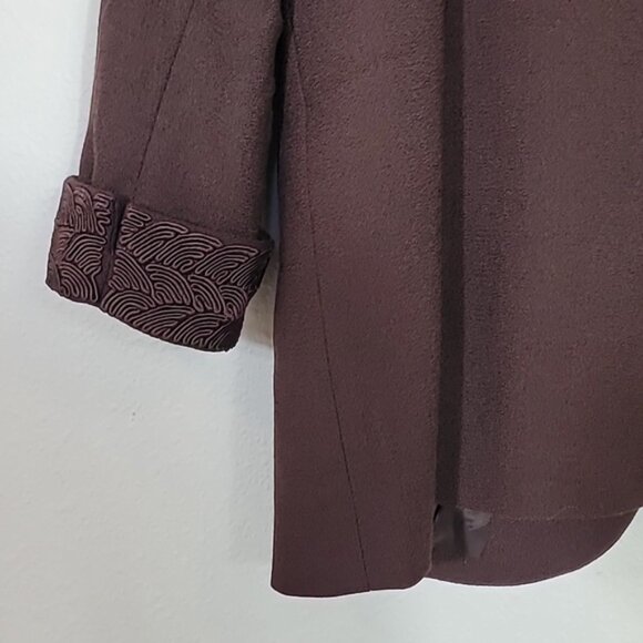 Vintage Kasper Women 100% Wool Jacket Coat Size 10/M Brown Button Up Old Money - Picture 9 of 14